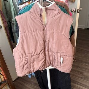 No Boundaries Brown Puffer Vest